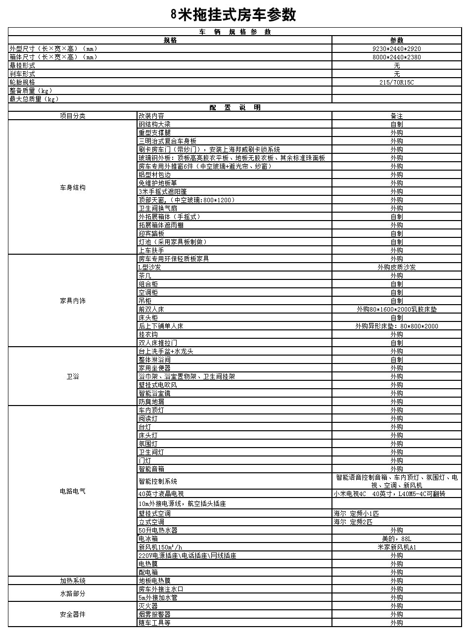 安旭牌8米營地拖掛房車(圖7)