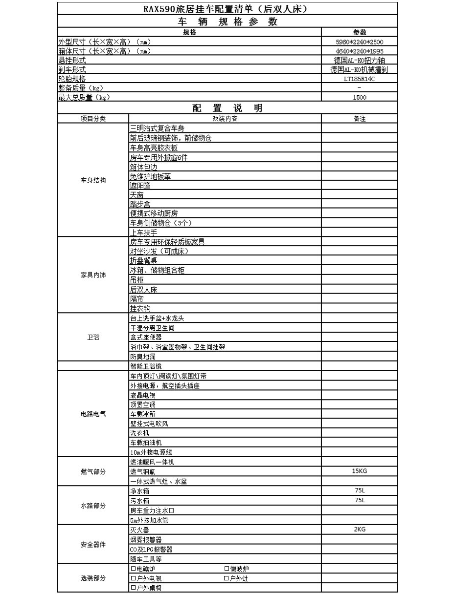 安旭牌RA590旅居掛車(圖1)